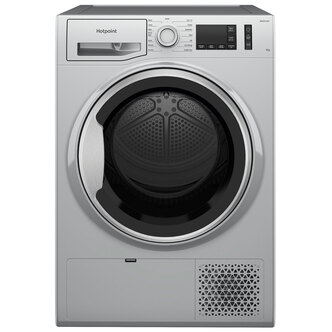 Hotpoint NTM1182SSK 8kg Heat Pump Condenser Dryer in Silver A++ Rated