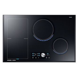 Samsung NZ84T9770EK 80cm 4 Zone Induction Hob in Black Virtual Flame