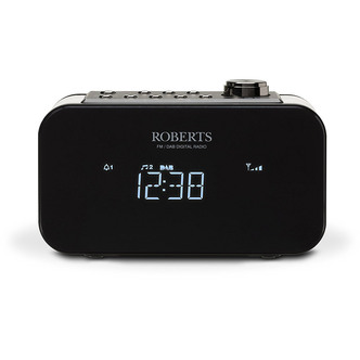 Roberts ORTUS2-BLK DAB/DAB+/FM Alarm Clock Radio in Black USB Socket