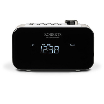 Roberts ORTUS2-WHT DAB/DAB+/FM Alarm Clock Radio in White USB Socket