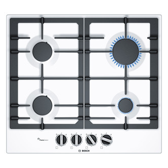 Bosch PCP6A2B90 Serie-6 60cm 4 Burner Gas Hob in White