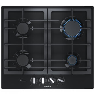 Bosch PCP6A6B90 Series 6 60cm 4 Burner Gas Hob in Black