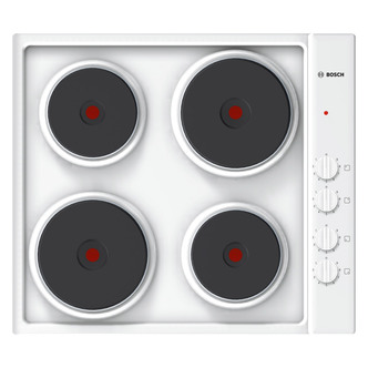 Bosch PEE682CA1 60cm 4 Zone Solid/Sealed Plate Hob in White Serie-2