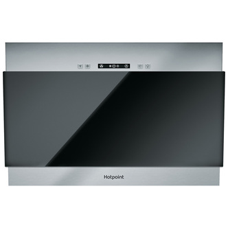 Hotpoint PHVP64FALK 60cm Angled Chimney Hood in Black 3 Speed Fan