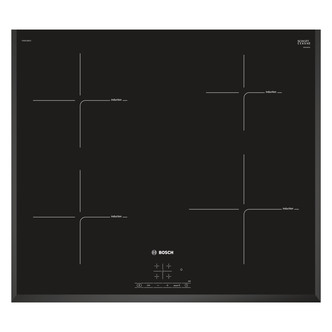 Bosch PIE651BB1E Serie-4 60cm 4 Zone Induction Hob in Black Glass