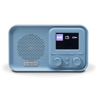 Roberts PLAYM5BL DAB/DAB+/FM/RDS Portable Radio in Blue & White