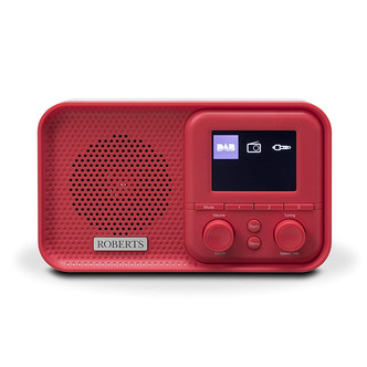 Roberts PLAYM5R DAB/DAB+/FM/RDS Portable Radio in Red & White