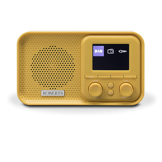 Roberts PLAYM5Y DAB/DAB+/FM/RDS Portable Radio in Yellow & White