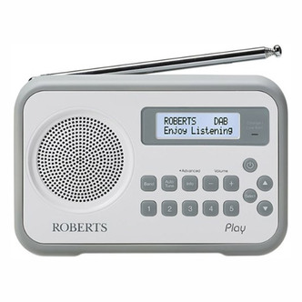 Roberts PLAY Play DAB/DAB+/FM/RDS Radio with Battery Charger White