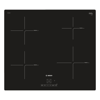 Bosch PUE611BB1E Serie-4 60cm 4 Zone Induction Hob in Black Glass