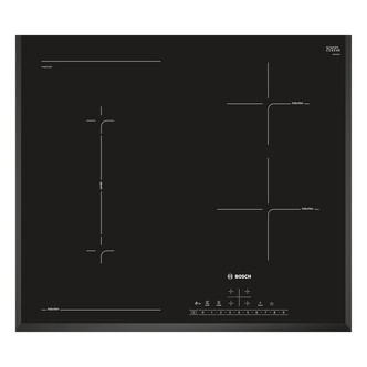 Bosch PVS651FB1E Serie-6 60cm 4 Zone Induction Hob in Black Glass