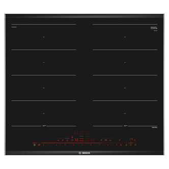 Bosch PXX675DV1E Serie 8 H C 60cm 4 Zone Induction Hob in Black Glass