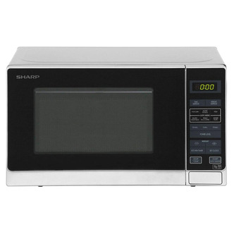 Sharp R272SLM Compact Microwave Oven in Silver 20 litre 800W 8 Prog.