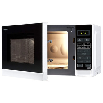 Sharp R272WM Compact Microwave Oven in White 20 litre 800W 8 Prog