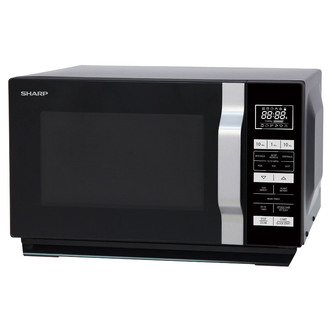 Sharp R360KM Solo Flat Tray Microwave Oven in Black 23L 900W