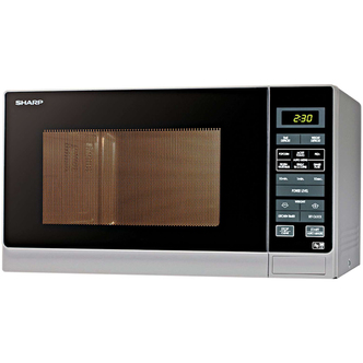 Sharp R372SLM Microwave Oven in Silver 25L 900W Touch Control