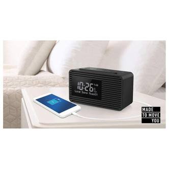 Panasonic RC D8EB K DAB FM Clock Radio in Black Dual Alarm Timer