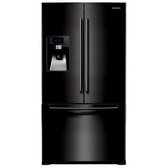 Samsung RFG23UEBP French Style Fridge Freezer in Gloss Black Ice & Water