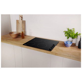 Indesit RI860C 60cm 4 Zone Frameless Ceramic Hob Black Manual Control