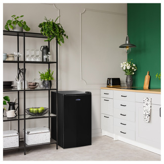 Iceking RK100BK E 48cm Undercounter Fridge with Icebox in Black F Rate