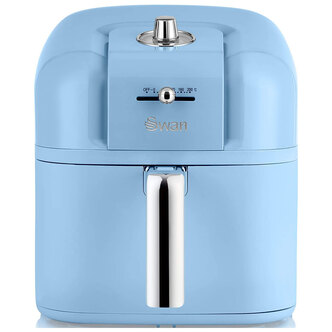 Swan SD10510BLN 6L Single Zone Retro Manual Air Fryer in Blue