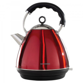 Daewoo SDA1578GE KENSINGTON Traditional Jug Kettle in Red - 1.7L 3kW