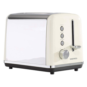 Daewoo SDA1582GE KENSINGTON 2 Slice Toaster in Cream
