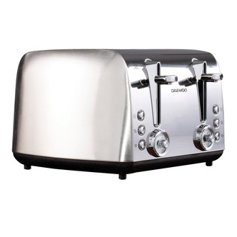 Daewoo SDA1749GE KINGSBURY 4 Slice Toaster in Stainless Steel