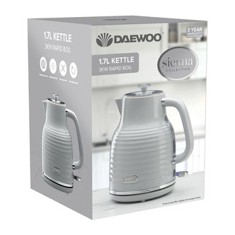 Daewoo SDA2481GE Sienna Corless Jug Kettle in Grey 1 7L 3kW
