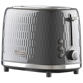 Daewoo SDA2604GE Honeycomb 2-Slice Toaster - Grey