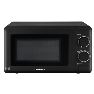 Daewoo SDA2812GE Microwave Oven in Black - 20L 800W Manual Controls