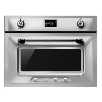 Smeg SF4920MCX 45cm Victoria Built-In Combination Microwave in St/St