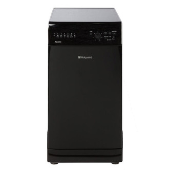 Hotpoint SIAL11010K 45cm AQUARIUS Slimline Dishwasher in Black A+AA