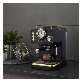 Swan SK22112BLKN Gatsby Pump Espresso Coffee Machine in Black 15 Bars