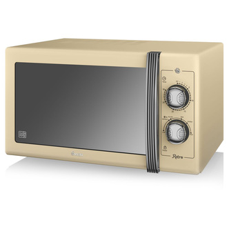 Swan SM22030CN Retro Style Microwave Oven in Cream 20 Litre 800W