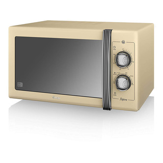 Swan SM22070CN Retro Style Microwave Oven in Cream 25 Litre 900W