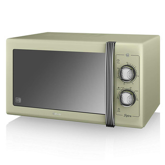 Swan SM22070GN Retro Style Microwave Oven in Green 25 Litre 900W