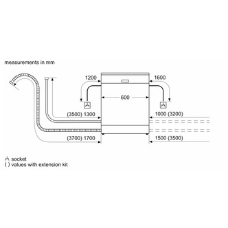 Bosch SMS6EDW02G 60cm Serie 6 Dishwasher White 13 Place Setting C Rate