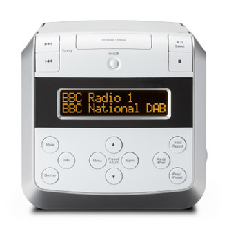 Roberts SOUND48-W Clock Radio with CD DAB DAB+ & FM Radio in White