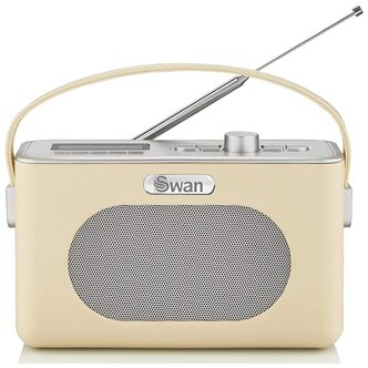Swan SRA43010CN Retro DAB Bluetooth Radio in Cream - 20 Presets
