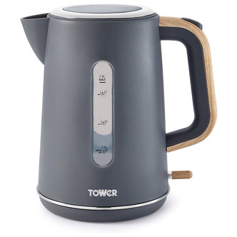 Tower T10037G SCANDI Cordless Jug Kettle in Grey - 1.7L 3kW