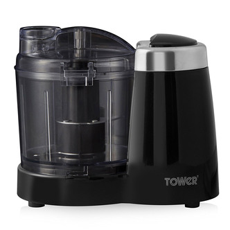 Tower T12030 Mini Chopper with Plastic Bowl in Black 120W Motor