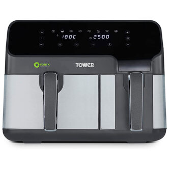 Tower T17099 8.5L VORTX Dual Zone Air Fryer with Smart Finish