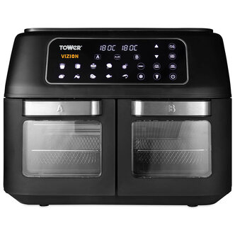 Tower T17102 11L VORTX Dual Zone Air Fryer with Vizion Windows