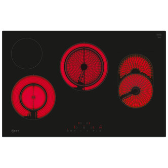 Neff T18FDH9L N70 80cm Extra Wide 4 Zone Ceramic Hob Black Glass