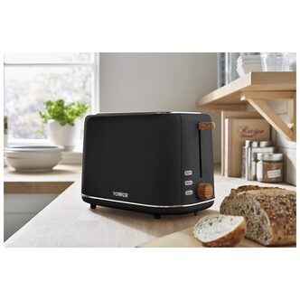 Tower T20027BLK Scandi 2 Slice Metal Toaster Black