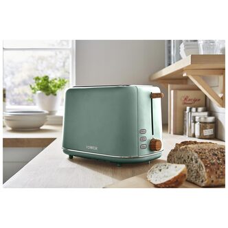 Tower T20027JDE Scandi 2 Slice Metal Toaster Pine Green