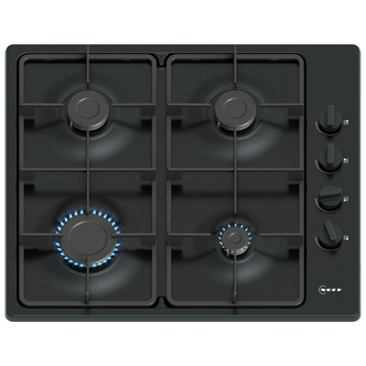 Neff T26BKP6S0 N30 60cm 4 Burner Gas Hob in Black Enamel