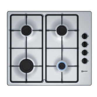 Neff T26BR46N0 N30 60cm 4 Burner Gas Hob in Stainless Steel