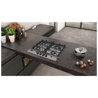 Neff T26DS49N0 N70 60cm 4 Burner Gas Hob St Steel Cast Iron Supports